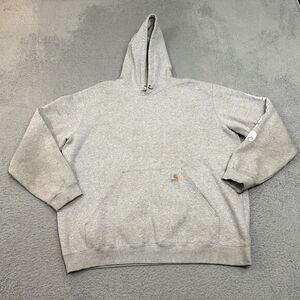 Carhartt Hoodie Mens Extra Large Gray Pullover Sweatshirt Work Wear K288 HGY‎